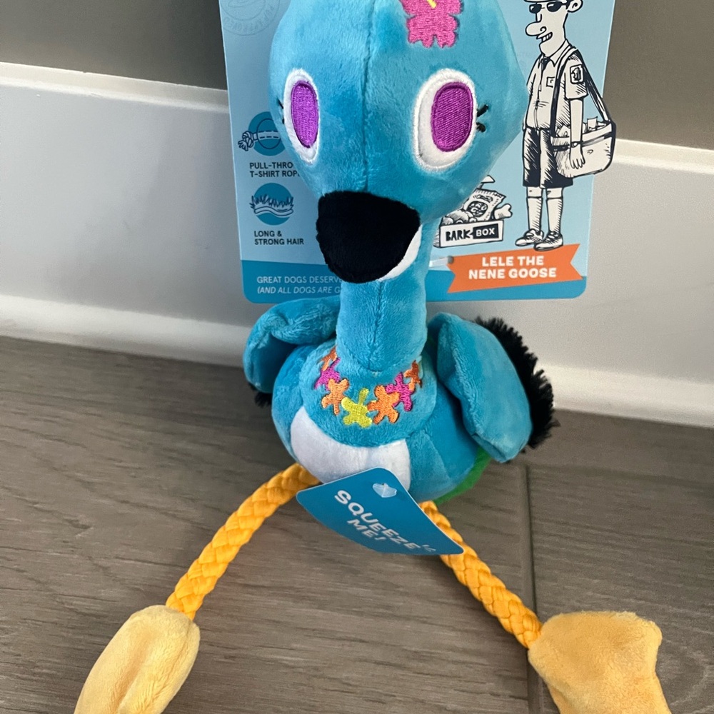 Bark Lele the Nene Goose Plush Dog Toy - Blue